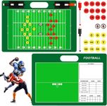 Magnetic Football Dry Erase Coaches Board, Double-Sided Football Coaching Clipboard Dry Erase WhiteBoard with 24 Magnets & Marker Pens, Football Training Equipment, Gift for Coach