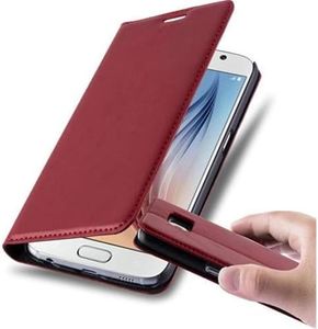 Cadorabo Funda Libro para Samsung Galaxy S6 en Rojo Manzana - Cubierta Proteccíon con Cierre Magnético, Tarjetero y Función de Suporte - Etui Case Cover Carcasa