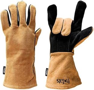 höfats - Gants de barbecue - Gants de cheminée en cuir et aramide - Extrêmement résistants à la chaleur - Gants de four pour griller, cuisiner et ajouter du bois - Certifié EN 407 et EN 390
