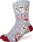 Good Luck Sock Men's Corgi Bacon Dog Socks, Adult