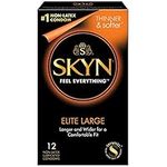 Skyn Elite Large Condoms – 12 Count – Ultra-Thin, Lubricated Latex-Free Condoms