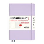 Leuchtturm1917 - Weekly Planner & Notebook Medium (A5) 2024, with booklet, 18 Months, Lilac, English