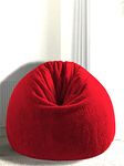 Mollismoons Bean Bag XXXL Size for Adults & Kids Fur bin Bag Luxury Bean Bag Chair (Red, Bean Bag Without Beans Cover(Assembly Required))