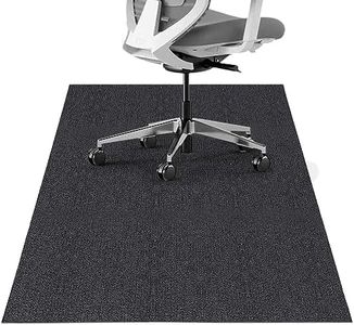 YEXINGO Chair Mat 130 * 160cm Office Mat for Hardwood Tile Floors Low Pile Office Floor Protector with Anti Slip for Office Home Gray Cuttable Easy to Clean