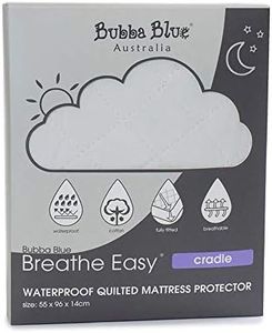 Bubba Blue Breathe Easy 96x55cm Waterproof Quilted Mattress Protector Cradle