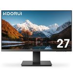 KOORUI 27 Inch FHD Monitor, Computer Monitor(1080P, 75HZ, HDMI+VGA, 99% SRGB, 5ms Response, Eye Care) Virtually Borderless Design Display Monitor