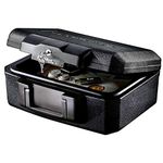 MASTER LOCK Certified Fireproof Safe Box with Key, 5L, 362 x 156 x 284 mm, Portable with carrying handle, Black, for home and professionals