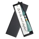 Silver Metal Bookmark with Premium Gift Box with Pendant Appreciation Retirement Gifts Special for Book Lovers Teacher Colleagues Souvenir Thank You Present for Women Men (On to The Next Chapter)