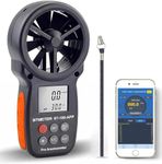 BTMETER BT-100APP Anemometer w/Wireless Bluetooth, Digital Handheld Wind Speed Meter for Wind Chill, Air Velocity, Temperature, Vane Anemometer Gauge