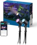 eufy Outdoor Spotlights E10, 2-Pack, Smart Wired RGBWW LED Landscape Lights, 500lm, IP65 Waterproof for Yard, Work with Alexa, Endless AI Light Themes for Christmas, Halloween, Link with Cameras