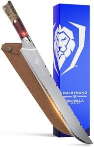Dalstrong Slicing Knife - 12 inch Slicer - Valhalla Series - 9CR18MOV HC Steel - Red Resin & Wood Handle - Razor Sharp Kitchen Knife - Carving Knife - BBQ, Brisket Knife - w/Leather