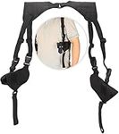 Nylon Underarm Vertical Shoulder Holster, Concealable Double Shoulder Holster Pouch with Adjustable Straps Black