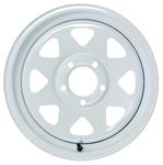 eCustomrim Trailer Wheel Rim 15X5 J 5-4.5 White Spoke 2150 Lb. 3.19 Center Bore