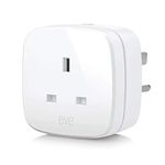 Eve Energy UK - Smart Plug & Power Meter, switch a connected device on and off, voice control, no bridge necessary, Bluetooth Low Energy (Apple HomeKit), White