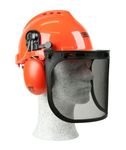 OREGON Yukon Chainsaw Safety Helmet with Protective Ear Muff and Mesh Visor (562412) , Black