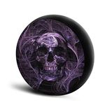 BIGCARJOB Purple Skull Cool Spare Tire Covers, Durable Waterproof Dust-Proof Universal Wheel Tire Protectors Fits Tire for Auto Trailer Rv SUV and Many Vehicle fit 14-19 inch (60-89cm)