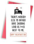 Humorous Valentine's Day Card for Snoring Husband, Happy Vday Gifts Cards for Husband Wife Women Men, Snoring Loud Next To me Bday Card