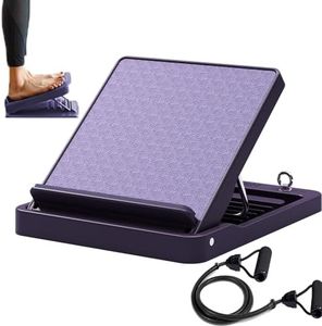 PROIRON Slant Board Calf Stretcher, Adjustable Stretch Board for Deep Calf Hamstring Stretching or Plantar Fasciitis, Ankle Foot Incline Board, Stretching equipment 7 Level, Resistance Bands Included