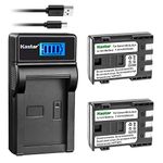 Kastar Battery (X2) & LCD Slim USB Charger for Canon NB-2L NB-2LH NB-2L12 NB-2L14 NB-2L24 BP-2L5 BP-2LH and Canon EOS Digital Rebel XT Xti Cameras