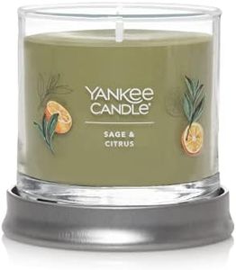 Yankee Candle Sage & Citrus Scented, Signature 4.3oz Small Tumbler Single Wick Candle, Over 20 Hours of Burn Time