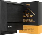 Bat House - Outdoor Bat Box Shelter - Handcrafted from Cedar Wood - Easy for Bats to Land and Roost - Weather Resistant & Ready to Install (Triple Chamber)