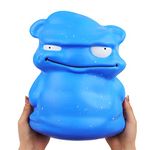 Anboor 9.8 Inch Jumbo Slow Rising Blue Monster Kawaii Gaint Soft Toy Slow Rise Scented Squeeze Toy Stress Relief Kids Toys for Halloween Birthday Present Party Décor