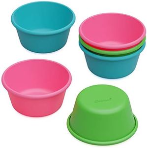 Bakerpan Silicone Jumbo Muffin Cups For Baking, Smooth Large Air Fryer Muffin Cups, 3 1/2 Inch Muffin Baking Cups, Jumbo Cupcake Liners - Set of 6