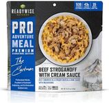 READYWISE - Outdoor Pro Adventure Meal, Beef Stroganoff with Cream Sauce, 2 Servings, 1 Pouch, 530 Calories, 43 Grams Protein, MRE, Premium, Freeze Dried Food for, Camping, Hiking, & Backpacking