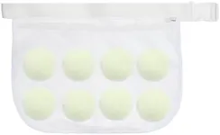 PATIKIL Tennis Ball Band Holder, Adjustable Pickleball Waist Pouch Ball Holder Waist Bag for Holding 8 Pickleball or Tennis Balls, White (NO Balls)