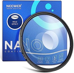 NEEWER 77mm Espiral Halo Filtro Cámara Lente, Prisma K9 Cristal Óptico Efectos Especiales Filtro Fotografía Lente de Cámara Accesorios con Visión Túnel Deformada Circular Halo Efecto Marco