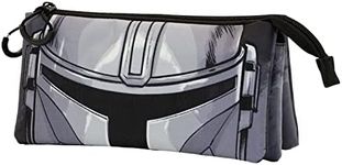 Star Wars Fan Triple Pencil Case Fan Triple Pencil Case, One Size, The Mandalorian Helmet, One Size, Fan Triple Pencil Case