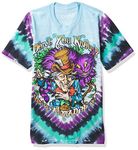 LIQUID BLUE Don't You Know Alice in Wonderland Mad Here Tie Dye T-Shirt, Tie Dye, Large