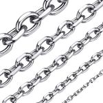 Rolo Cable Chain for Men Women 3mm 18 Inch Stainless Steel Link Chain Necklace