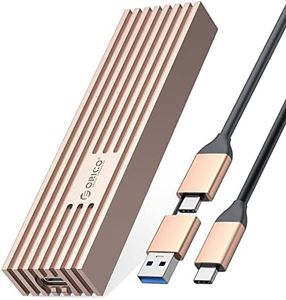ORICO Case SSD M.2 NVME SATA 10Gbps USB C 3.2 Gen 2, 6 Gbps M.2 SATA, Alluminio M2 Adattatore per PCIe NVME SATA M-Key (B+M Key) 2242/2260/2280, Lettore M.2 Enclosure Supporto UASP Trim SMART- FV35RG