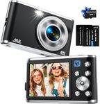 Digital Camera, AutoFocus 4K Vlogging Camera with Dual Camera 48MP 16X Digital Zoom Kids Compact Camera with 32GB Memory Card Portable Point and Shoot Cameras for Teens Beginner