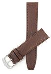 Bandini 20mm, Slim, Brown Mat Finish, Genuine Leather Watch Band Strap, Comes in Black, Brown or Tan