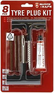 SUMEX Kit Reparación de Pinchazos Equipo de Reparación de Neumáticos Válido para Todo Tipos de Neumáticos Compuesto por 5 Mechas 2 Herramientas y Bote Sellante