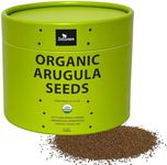 Arugula Seeds Microgreens Seeds x 8 oz. Non-GMO, Heirloom, Chemical Free, Grown in The USA. Superfood Seeds Come in Food Grade Colorful Container with lid for Easier scooping and Keeping Fresher.