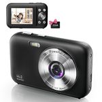 2024 1080P Kids Digital Camera with 16X Zoom - 44MP Anti Shake Point and Shoot Digital Cameras for Photography | Compact Small Camera for Kids Girls Boys Teens Beginners