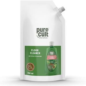 PureCult Floor Cleaner with Essential Oils (750 ml) | Suitable for all Floors | Removes Dirt and Stains | Geranium and Lavender Fragrance