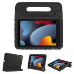 ProCase Kids Case for iPad 9th Generation/iPad 8/iPad 7, iPad 10.2 Case 2021 2020 2019/iPad Air 10.5/iPad Pro 10.5 Kids Case, Shockproof Lightweight Case with Convertible Handle Stand -Black