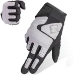 ROCKBROS Bike Gloves for Men Motorcycle Gloves Mountain Bike Gloves Dirt Bike BMX Gloves Touch Screen Full Finger Shock-Absorbing Breathable Motocross Sports Gloves