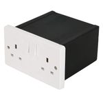 BBTISG Hidden Safe Box, Imitation Double Plug Socket Secret Wall Safe Concealed Storage Socket Box for Valuables Money