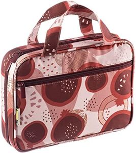 DiverseBee Bible Cover with Handles, Zippered Bible Carrying Case for Women and Girls, Bible Tote Bag for Kids, Book Cover Accessories, Christian Gifts 7.5 x 10 x 2.5in (Crimson)