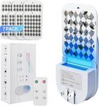 Fruit Fly Traps for Indoors, Plug-in Fly Trap Indoor with Bug Light, 6-Color & RGB Night Light, Flying Insect Trap Gnat Moths Traps for House Indoor Home (1 Devices + 7 Glue Cards)