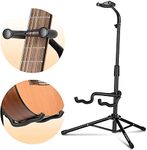 CAHAYA Adjustable Guitar Stand Tripod Portable Folding Guitar Stand with Neck Holder for Acoustic Electric Classical Bass Guitar Special-shaped Guitars 30.7in to 37in Height Adjustable