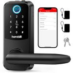 Hornbill Fingerprint Smart Door Lock, 9-in-1 Keyless Entry Keypad Digital Door Lock With Handle, Smart Locks for Entry Front Door, Smart Deadbolt Lever With APP/Fingerprint/Auto Lock/Codes/IC Card/Key