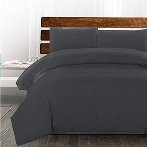 Giselle Bedding Queen Bed Quilt Cover Set, 100% Premium Microfibre 3pcs Quilts Doona Duvet Comforter Covers Sets Diamond Pinch Pleat Beddings for Room Decor, Soft Machine Washable Black