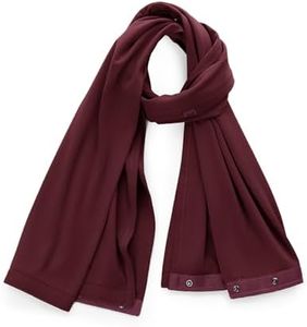 ODODOS Cloud Feeling Customizable Snap Scarf for Women, Casual Convertible Wrap Shawl Cape Cardigans, Burgundy