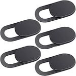 5 Pack Webcam Cover Slider for Privacy 0.027in Ultra Thin Design Web Camera Cover Slide for Laptop Desktop PC Tablet Smartphone and More(Black)